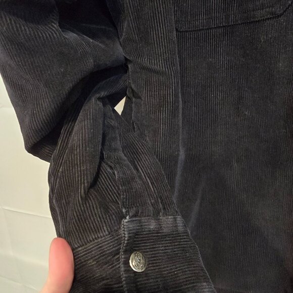 Dickies Insulated Corduroy Snap Jacket Black Men's Size Medium - Picture 7 of 9